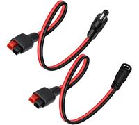 DKARDU 2 conectores de alimentación DC5521 para cable conector Anderson 45A, conector solar de 45 A a CC 5,5 x 2,1 mm, macho hembra, para batería plegable de generador de panel solar