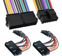 DKARDU 2 unidades de 24 pines a 14 pines ATX PSU cable de alimentación, 24 pines hembra a 14 pines macho ATX conector adaptador de corriente para Lenovo IBM placa base 30 cm 12 pulgadas