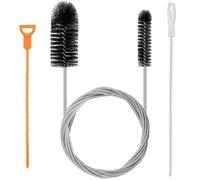 DKBT 200cm Cepillo Desatascador Tuberias 3 Piezas Desatascador Fregadero Flexible Ducha Limpia Tuberias Profesional Desentupidor de canos e Esgotos Doble Cabeza para Lavabo Limpieza de Cocina y Baño