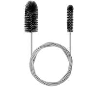 DKBT 200cm Cepillo Limpia Tuberias Desatascador Fregadero Flexible Doble Cabeza Negro Herramienta Drenaje Drain Unblocker Residuos para Lavabo Limpieza de Baño Cocina Frigorífico