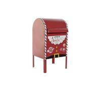 DKD Home Decor Adorno Navideño Amarillo Blanco Negro Rojo Buzón 28,5 x 26,5 x 52 cm