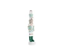DKD Home Decor Adorno navideño de la Marca, Color Blanco y Verde, de Resina (5 x 5 x 23 centímetros)