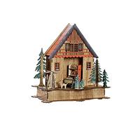 DKD Home Decor Adorno navideño de la Marca, Color Verde y Naranja, de Madera (27 x 13,5 x 28 centímetros)