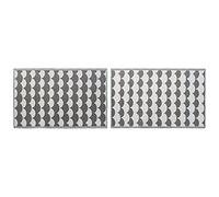DKD Home Decor Alfombra Color Blanco y Gris, de poliéster (2 Unidades) (120 x 180 centímetros)