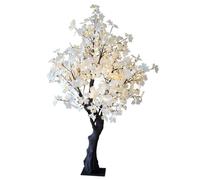 DKD Home Decor Arbol de Navidad White Forest Fantasia con 576 Luces LED Blanco Marrón Oscuro de Metal para Exterior 200 cm