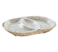 Bandeja Basicos DKD Home Decor Transparente Natural 25 x 4 x 38 cm