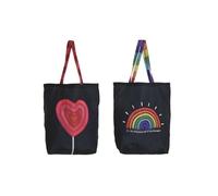 DKD Home Decor Bolsa de Tela Negro Poliéster Nylon 43 x 15 x 40 cm (2 Unidades)