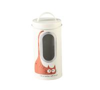 DKD Home Decor Bote Básicos para Comida de Gato - Set de 12 Unidades, Beige, 900ml, Metal, Dimensiones 9 x 9 x 19.5 cm
