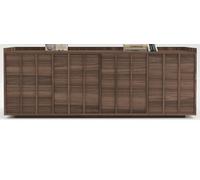 DKD Home Decor Buffet Moderno Marron Oscuro 4 Puertas 75 x 200 x 40 cm Estilo Kith