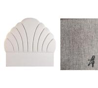 DKD Home Decor Cabecero de Cama Chic Gris para Camas de 160 a 180 cm - Poliéster y MDF - 180x189x8 cm