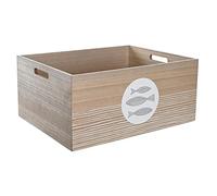 DKD Home Decor Caja Decorativa de la Marca, Color Multicolor, de Madera MDF (50 x 40 x 22,5 centímetros)