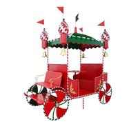 DKD Home Decor Carroza Navidad Fantasia Rojo Verde Blanco Dorado 131 x 280 x 267 cm