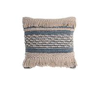 DKD Home Decor Cojín Azul 45 x 10 x 45 cm Blanco Boho