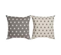 DKD Home Decor Cojín Beige Marrón 60 x 10 x 60 cm Estrellas (2 Unidades)