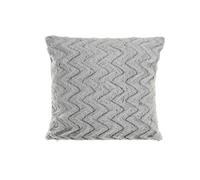 DKD Home Decor Cojín Bicolor Cuadrada Zig-Zag Alpino 45 x 10 x 45 cm