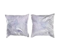 DKD Home Decor Cojín Color Gris, de poliéster (45 x 10 x 45 centímetros) (2 Unidades) S3032017 - EAN: 8424001938087