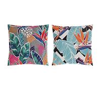 DKD Home Decor Cojín Color Multicolor, de poliéster (2 Unidades) (45 x 10 x 45 centímetros) S3038010 - EAN: 8424001876259