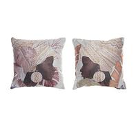 DKD Home Decor Cojín Color Multicolor, de poliéster (45 x 10 x 45 centímetros) (2 Unidades) S3038167 - EAN: 8424001937813