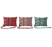 Home ESPRIT Cojín Rojo Verde Coral 30 x 10 x 20 cm (3 Unidades)