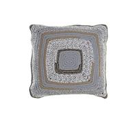 DKD Home Decor Cojín Natural Gris 40 x 10 x 40 cm Boho