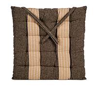 DKD Home Decor Cojín para sillas Rayas Marrón 40 x 5,5 x 40 cm Beige