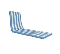 DKD Home Decor Cojín para Tumbona Hamaca Blanco Azul Cielo 190 x 60 x 5 cm - Marca EAN: 8424002014193