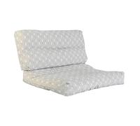 DKD Home Decor Cojín Suelo Blanco Verde Gris Claro Bambú Aluminio 120 x 80 x 16 cm