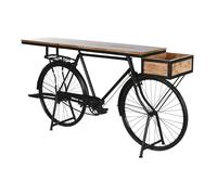 DKD Home Decor Consola Bicicleta Negro Marron 40 x 91 x 195 cm