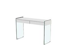 DKD Home Decor Consola Cristal Transparente Blanco 120 x 40 x 76 cm Madera MDF