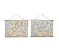 DKD Home Decor Cuadro color multicolor, de cuerda y abeto (100 x 2 x 75 cm) (2 unidades) S3028572 - EAN: 8424001954049