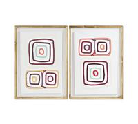 DKD Home Decor Cuadro Color Multicolor, de Lienzo (50 x 2,8 x 70 centímetros) (2 Unidades)