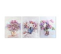 DKD Home Decor Cuadro Color Multicolor, de Lienzo y MDF (60,5 x 2,5 x 80,3 centímetros) (3 Unidades)