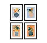 DKD Home Decor Cuadro Color Multicolor, de Madera (35 x 2,5 x 45 centímetros) (4 Unidades) S3028471 - EAN: 8424001937516