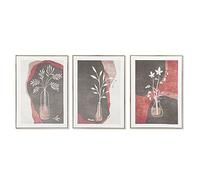 DKD Home Decor Cuadro de la Marca Jarrón (3 Piezas) (50 x 3 x 70 cm) (Referencia: S3017889)