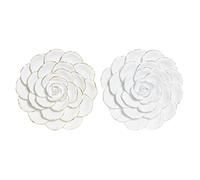 DKD Home Decor Decoración de Pared de la Marca Flor Resina (2 Piezas) (32 x 8 x 32 cm) (Referencia: S3018981)