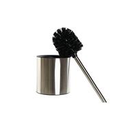 DKD Home Decor Escobilla para el baño Color Plateado, de Acero y plástico (10,5 x 10,5 x 37 centímetros)