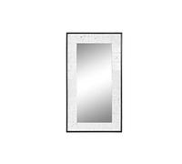 DKD Home Decor Espejo de Pared 130 x 4 x 70 cm Cristal Blanco Madera de Mango Moderno