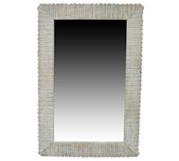 DKD Home Decor Espejo de Pared Cristal Natural Colonial Madera de Mango Decapé (63,5 x 3 x 94 cm)