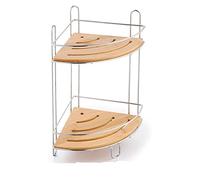 DKD Home Decor Estantería de Baño de la Marca Metal Bambú (19.5 x 19.5 x 37 cm) (Referencia: S3025636)