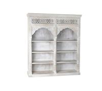 DKD Home Decor Estantería de Mango y MDF Blanca de 6 Estantes 40 x 200 x 180 cm