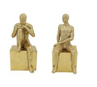 DKD Home Decor Figura Decorativa de la Marca Dorado Resina (10 x 11.7 x 21.5 cm) (2 Piezas) (Referencia: S3019656)