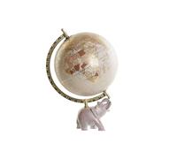 DKD Home Decor Globo Terraqueo de la Marca, Color marrón y Dorado (22 x 20 x 33 centímetros)