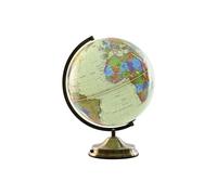 DKD Home Decor Globo Terráqueo Urban con Luz LED Bola 32cm Diám. Dorado Multicolor PVC