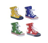 Home ESPRIT Hucha Poliéster Resina Zapatilla 18 x 7 x 14 cm (4 Unidades)