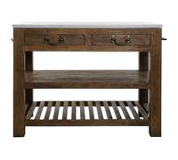 DKD Home Decor Isla Cocina India 1c24 Madera y Mármol 70 x 93 x 119 cm