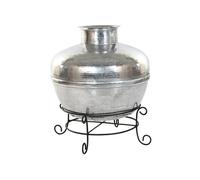 DKD Home Decor Jarron Indo 1c25 Plateado Negro 75 x 75 x 90 cm