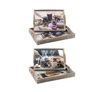 DKD Home Decor Juego de bandejas de la Marca, Color Multicolor, de Madera MDF (40 x 30 x 6 cm) (2 Unidades) S3038768 - EAN: 8424002015350
