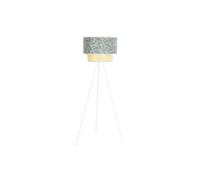 DKD Home Decor Lámpara de Pie Colonial Verde y Blanco, Diseño Palmeras y Rejilla, en Metal y Poliéster, Bombilla E27 50W, Alto 129 cm