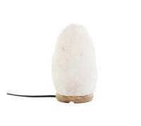 DKD Home Decor Lámpara de Sobremesa Árabe de Sal del Himalaya y Acacia Blanca - 9x20x12cm - 3-4 kg - Incluye Bombilla E14 15W