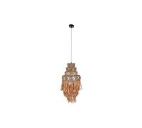 DKD Home Decor Lámpara de Techo Natural Hierro 50 W Fibra (36 x 36 x 70 cm)